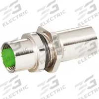 MURRELEKTRONIK Circular Connector: M12 4-Pole Female x M12 4-Pole Female, D Coded, Brass, IP67 (MPN 7000-44611-0000000). Key specifications — Connector Body Type: Socket; Coding: D; Brand: MURRELEKTRONIK; Voltage Rating: 60V AC/60V DC; Thread Size: M12; Mounting Style: Screw; IP Rating: IP67; Housing Material: Brass.
