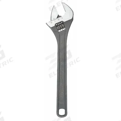 CHANNELLOCK Adjustable Wrench: Alloy Steel, Black Phosphate, 15 in Overall Lg - General Purpose Adjustable Wrenches
