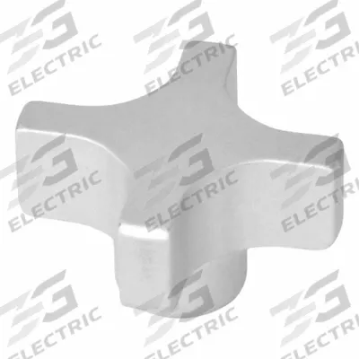 JW WINCO Hand Knob; 4-Prong Knobs: 4 Point, Aluminum, 1.5 in Dia - 4-Arm Knobs with Unthreaded Hole