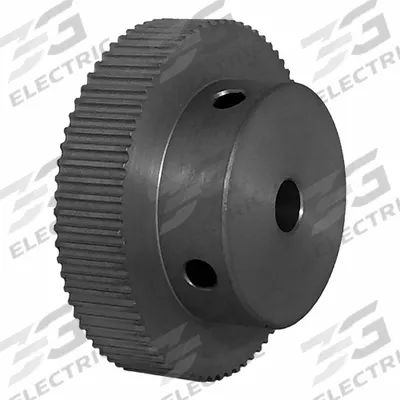 Dayton Timing Pulley: Modified Curvilinear, Fixed, For GT Timing Belt Section - GT Section Fixed-Bore Timing Pulleys with Hub