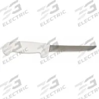 CRESTWARE Boning Knife: Straight, 6 in Overall Lg, Steel Blade, Polypropylene Handle, White Handle (MPN KN40). Key specifications — Brand: CRESTWARE; Blade Material: Steel; Blade Type: Straight; Handle Color: White; Handle Material: Polypropylene; Knife Type: Boning Knife; NSF Certified: Yes.
