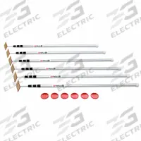 ZIPWALL Dust Barrier System: Telescoping Pole, Telescoping, 4.58 ft Min Extension Ht, 4.5 in Wd (MPN SLP6). Key specifications — Product Type: Telescoping Pole; Material: Stainless Steel; Color: Black/Red/Silver; Includes: (6) 12 ft Spring-Loaded Poles with Parts; Brand: ZIPWALL.