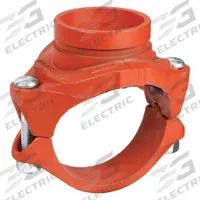 GRUVLOK Clamp Coupling: Clamp Tee, 4 in x 3 in x 3 in, Ductile Iron, EPDM Seal, 300 psi @ 150° F (MPN 0390173417). Key specifications — Brand: GRUVLOK; Maximum Operating Pressure: 300 psi @ 150° F; Fitting Pipe Size: 4 in x 3 in x 3 in.