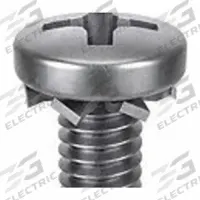 SEMS Screw: External Tooth, M6x1.00 Thread Size, 10 mm Lg, Stainless Steel, Passivated, Pan, 10 PK (MPN 1-MPE-6-10). Key specifications — Drive Size: #3.