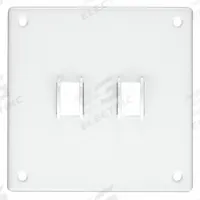 HUBBELL Wall Plate: Toggle, 2 Gang, White, Std Size (MPN SWP2). Key specifications — Brand: HUBBELL; Material: Steel.