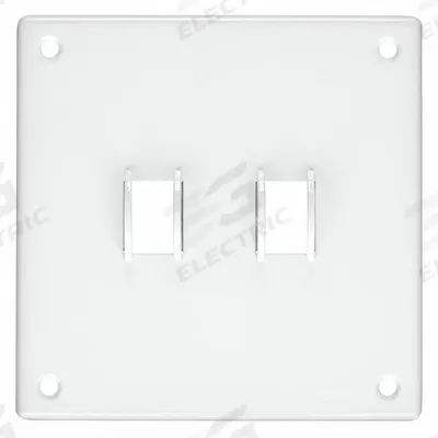 HUBBELL Wall Plate: Toggle, 2 Gang, White - General Purpose Wall Plates