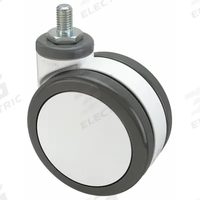 APPROVED VENDOR Stem Caster: Swivel, 4 in Wheel Dia., Metric, 2 1/2 in Wheel Wd - Twin-Wheel Threaded Stem Casters for Medical Equipment