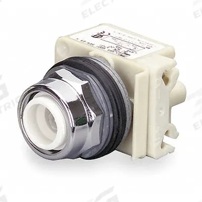 SCHNEIDER Extended Push Button: 30 mm Mounting Size, Metallic - Illuminated Extended-Length Push-Button Operators