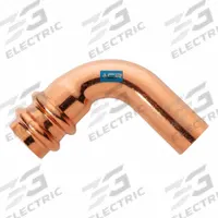 STREAMLINE Crimp Elbow Fitting: 90° Extended Elbow, 1 3/8 in CTS x 1 3/8 in CTS x 1 3/8 in CTS size (MPN RP02350). Key specifications — Brand: STREAMLINE; Broad - Material for Bullet: Copper Or Bronze; Fitting Size: 1-3/8 in CTS x 1-3/8 in CTS x 1-3/8 in CTS.