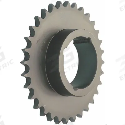 TSUBAKI Sprocket: For 40 Chain, 15 Teeth, 2.405 in Pitch Dia, 2.652 in Outside Dia - Size 40 Bushed-Bore Roller Chain Sprockets