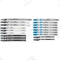 BOSCH Jig Saw Blade Set: T Shank, For Metal/Wood Workpiece Material, 18 Pieces (MPN T18C). Key specifications — attr1132213: (1) T 123 X Progressor for Metal; attr1132208: BOSCH.