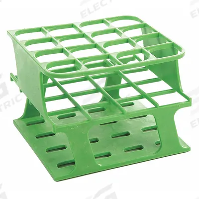 HEATHROW SCIENTIFIC Tube Rack: 3 5/8 in Overall Wd, 4 7/8 in Overall Ht, 4 3/4 in Overall Lg - Lab Storage Racks