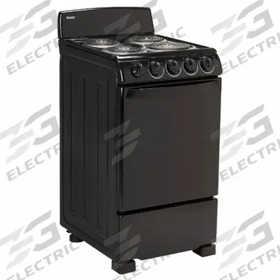 DANBY Free Electric Coil Range: Black, Electric, 4 Burners - Oven Ranges