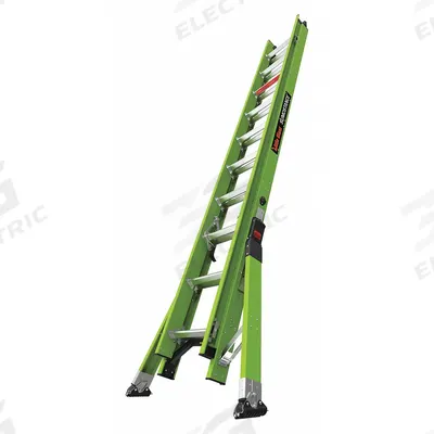 LITTLE GIANT Extension Ladder: 20 ft Ladder Size, Fiberglass, 375 lb Load Capacity - Ultra-Stable Non-Conductive Fiberglass Extension Ladders