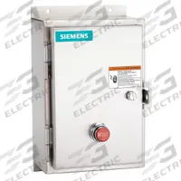 SIEMENS NEMA Magnetic Motor Starter: Non-Reversing, 3 Poles, NEMA Size 2, 45 A, 240V AC Coil (MPN 14FUF32WG). Key specifications — attr211388: SIEMENS; attr951451: 1NO; attr951453: 190-220/220-240V AC; attr951489: Three; attr951498: Screw Terminals; attr984425: 1NO; attr984429: Pilot Light; attr997361: None (Not Applicable to Electronic Overloads).