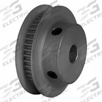 DAYTON Timing Pulley: Modified Curvilinear, Fixed, For GT Timing Belt Section, For 3 mm Belt Wd (MPN 44-2P03M6FA6). Key specifications — Brand: DAYTON; Finish: Clear Anodized; For Belt Series: Powerhouse®.
