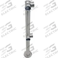 TENSABARRIER Rigid Barrier Corner Post: Rigid Barrier Corner Post, 36 in Overall Ht, 2 in Bar Dia (MPN ADAPTARAIL-2L-5-36-COR-1P). Key specifications — attr193639: TENSABARRIER; attr982178: Polished Chrome; attr1022246: Corner Post.