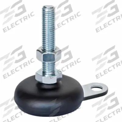 JW WINCO Male-End Leveling Mount: Swiveling Stud, 3/8"-16 Thread Size, 2.36 in - Non-Skid Male Leveling Mounts