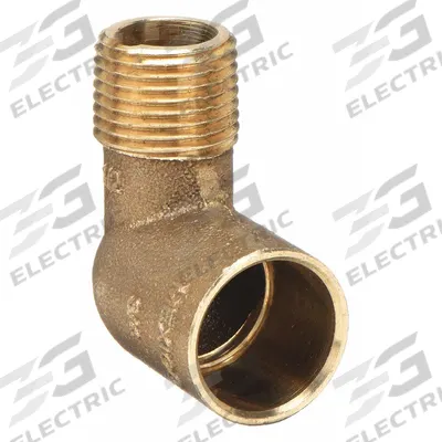 NIBCO Sweat Fitting Elbow: 3/4 in CTS x 1/2 in Pipe, Cup x MNPT, Bronze (MPN 707-4R-LF 3/4X1/2) - Low-Lead Cast Copper & Bronze Tube Fittings