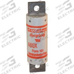 Semiconductor Fuse: A60X Series, Fast-Acting, 150 A, 600 V AC, Non-Indicating (MPN A60X150-4). Key specifications — Series: A60X; Brand: MERSEN; Voltage Type: AC Only.
