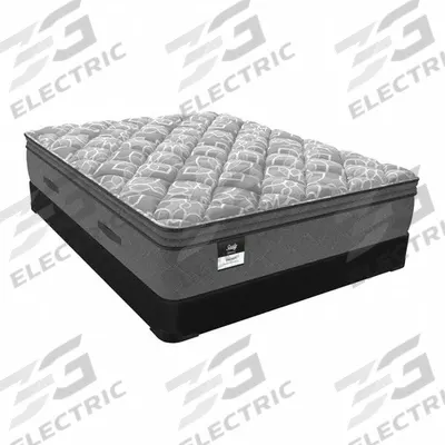 SEALY Bed Mattress: Queen, Soft, Knit Fabric, 13 in Overall Ht, 60 in Overall Wd - Decorah by Sealy