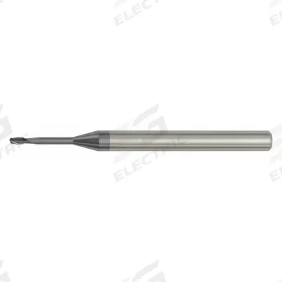 WIDIA HANITA Square End Mill: Carbide, TiAlN Coated, 2 Flute, 1.5 mm Mill Dia, 2.3 mm LOC - Pencil-Neck Carbide Square End Mills for Hardened Materials