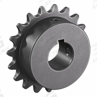TSUBAKI Single Strand Sprocket: 35, For 3/8 in Chain Pitch, 3/4 in Bore Dia, 19 Teeth - Size 35 Fixed-Bore Roller Chain Sprockets