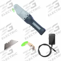 BOXBLAYDE Battery-Powered Cutter: 12 in Overall Lg, Straight Handle, Rubberized, Steel, Black (MPN 42358257287357). Key specifications — attr307620: Black; attr307617: Straight; attr307618: Rubberized; attr307619: Steel; attr307627: Metal Detectable; attr324885: BOXBLAYDE; attr1374995: Battery-Powered Cutter.