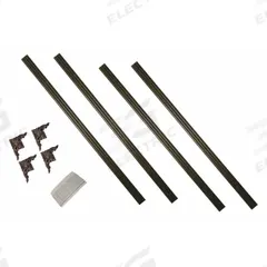 MIRREDGE Mirror Installation Kit: 1 1/2 in Overall Ht, 60 in Overall Wd, 1/4 in Overall Dp (MPN 54112). Key specifications — Brand: MIRREDGE; Corner Shape: Square; Finish: Wood Grain; Color: Cherry Walnut; Material: Polymer Plastic; Lighted: No.