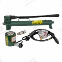 SIMPLEX Cylinder and Hand Pump Set: 30 ton Cylinder Nominal Capacity, 2 7/16 in Cylinder Stroke, P42 (MPN ST302A). Key specifications — attr96781: GA1; attr96779: RLS302; attr96780: P42; attr98877: SIMPLEX.