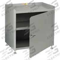 LITTLE GIANT Storage Cabinet: 18 in x 18 in x 41 in, Swing Handle & Keyed, 14 ga Panel Thick, Gray (MPN MC3-1D-1818-LL). Key specifications — attr62698: Gray; attr87895: Leveling; attr62693: Assembled; attr62737: Stationary; attr62694: Adjustable; attr62695: Powder Coated; attr62696: Steel; attr62689: LITTLE GIANT.