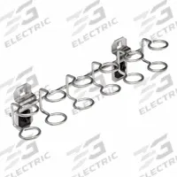TRITON PRODUCTS Multi-Ring Tool Holder: 1 5/8 in x 9 in x 2 1/4 in, 1 Hooks, 1 7/8 in Hook Dp (MPN 66661). Key specifications — Mounting Type: Surface; Includes: ABS Retainers; Finish: Brushed; Color: Silver; Accessory Type: Multi-Ring Toolholder; Locking System: ABS Retainers; Material: Stainless Steel; For Tool Type: Scissors.