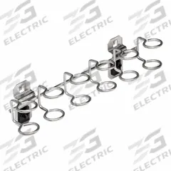 TRITON PRODUCTS Multi-Ring Tool Holder: 1 5/8 in x 9 in x 2 1/4 in, 1 Hooks, 1 7/8 in Hook Dp (MPN 66661). Key specifications — Mounting Type: Surface; Includes: ABS Retainers; Finish: Brushed; Color: Silver; Accessory Type: Multi-Ring Toolholder; Locking System: ABS Retainers; Material: Stainless Steel; For Tool Type: Scissors.