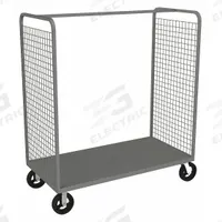 DURHAM MFG Stock Cart: 1,600 lb, Overall Dim. 30 in L x 60 in W x 69 in H, Fixed, 1 Shelves, Rubber (MPN W2ST-306068-1-8MR95). Key specifications — Caster/Wheel Configuration: (2) Swivel; Color: Gray; Shelf Adjustability: Fixed; Brand: DURHAM MFG.