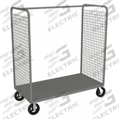 DURHAM MFG Stock Cart: 1,600 lb, Overall Dim. 30 in L x 60 in W x 69 in H, Fixed, 1 Shelves, Rubber (MPN W2ST-306068-1-8MR95). Key specifications — Caster/Wheel Configuration: (2) Swivel; Color: Gray; Shelf Adjustability: Fixed; Brand: DURHAM MFG.