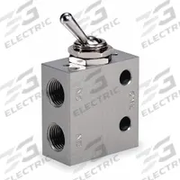 ARO Manual Air Control Valve: MaxAir, Three-Way / Two-Position, Toggle, Gray, 7 scfm Flow Rate - Max (MPN M251LS). Key specifications — attr1092903: Gray; attr1086905: Manual Return; attr1086907: MaxAir; attr1086914: Normally Open/Normally Closed; attr1086904: Manual Air Control Valve; attr1086871: M251LS.