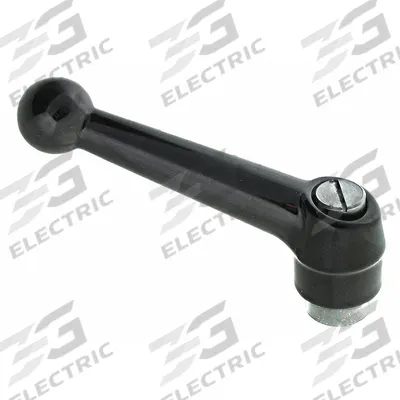 APPROVED VENDOR Adjustable Handle: Zinc w/ SS Thread, 3.15 in Lg - Machinable Ball-Style Adjustable Handles