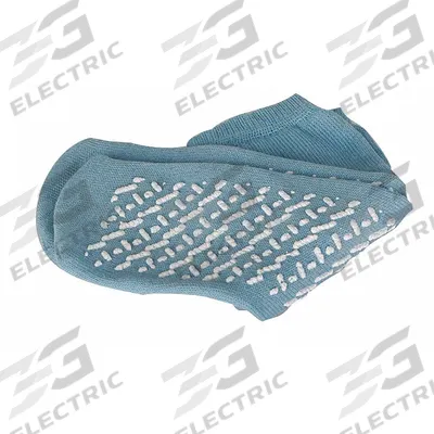 APPROVED VENDOR Socks: Ankle, Unisex, Blue, Terrycloth, Single Tread, L - Slip-Resistant Socks