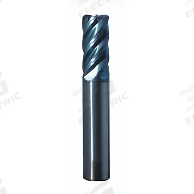 APPROVED VENDOR Corner Radius End Mill: Carbide, nACRo Coated, 5 Flute, 1/2" Mill Dia - Fast-Cutting Carbide Corner-Radius End Mills for Steel & Cast Iron