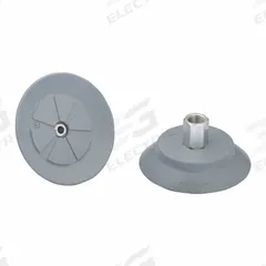 SCHMALZ Vacuum Pad Assembly: G1/4 in, 87.1 mm Pad Dia, NBR, 55 A, Gray, 34.9 mm Pad Ht (MPN 10.01.01.14064). Key specifications — attr1019168: 55 A; attr1019165: 10.01.01.14064; attr1019167: SCHMALZ; attr1019180: Gray.