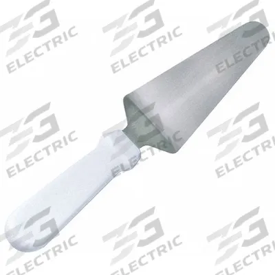 CRESTWARE Cake/Pie Server: 11 in Overall Lg, White, Plastic, Stainless Steel - Pastry & Pie Servers