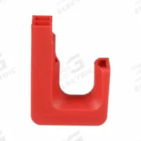 PANDUIT J Hook: Clip-On with Locking Latch, 2 in Max. Bundle Dia., 55 lb Max. Load Capacity, 50 PK (MPN JP2DW-L2). Key specifications — Material: Nylon 6/6; Includes Locking Latch: Yes; Color: Red; Brand: PANDUIT; Mounting Location: Threaded Rod; Mounting & Attachment (subhead): Clip-On with Locking Latch.