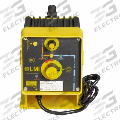 LMI PUMPS Chemical Metering Pump: Solenoid, 115V AC, PVDF Head, PTFE Diaphragm, 1000:1 - Compact Solenoid-Driven Diaphragm Metering Pumps