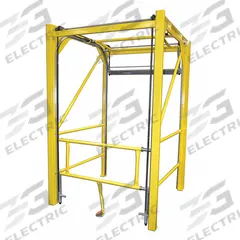 GARLOCK SAFETY SYSTEMS Vertical Safety Gate: 108 in x 70 in, Unassembled, Yellow, 42 in Gate Ht (MPN 301348-6060). Key specifications — attr1283434: GARLOCK SAFETY SYSTEMS; attr1283408: Unassembled; attr1283426: No.