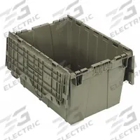 QUANTUM STORAGE SYSTEMS Attached Lid Tote: 12.5 gal, 21 3/4 in x 15 in x 12 3/4 in, Gray Body (MPN QDC2115-12). Key specifications — attr1188613: Plastic; attr1188631: QUANTUM STORAGE SYSTEMS.