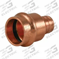 NIBCO Press Adapter Fitting: Straight, 1 in CTS x 1 in Pipe size, Press-fit x Barbed, Copper (MPN 9035060PC). Key specifications — Brand: NIBCO; Series: Press System; Broad - Material for Bullet: Copper Or Bronze; Brand - Broad: NIBCO.