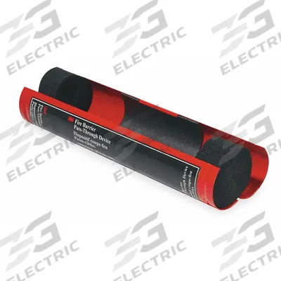 3M Fire Barrier Pass-Through Device: Round, 2 in Overall Ht, 2 in Overall Lg - Firestop Passthroughs for Cables