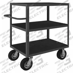 APPROVED VENDOR Metal Shelf Cart: 1,200 lb, 42 in L x 24 in W x 45 in H Overall Dim, Flush Lip (MPN RIC-243645-3-95). Key specifications — Caster/Wheel Configuration: (2) Rigid; Brand: APPROVED VENDOR.