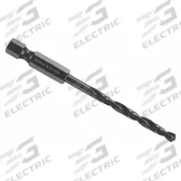 BOSCH Hex Shank Drill Bit: 5/32", 135° Split Point, Black Oxide HSS, Impact Rated (MPN BL2137IM). Key specifications — attr1234973: Impact Rated; attr1234966: BOSCH; attr1234978: 0.1563.