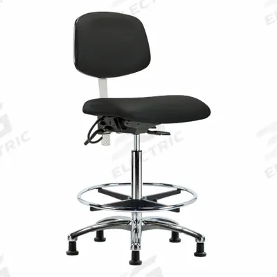 APPROVED VENDOR ESD/Cleanroom Task Chair: Vinyl, Armless, Ht Range 26 1/4 in to 36 in, 19 in Seat Wd - Vinyl ESD & Cleanroom Chairs
